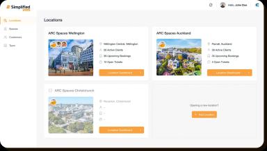 Simplified Spaces mobile interface