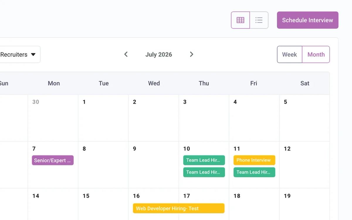 Calendar & Interview Scheduling